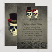 Jour de la Faire-part de mariage de la mariée mort (Devant / Derrière)