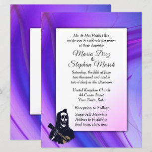 Jour de la Faire-part de mariage ultraviolette mor