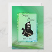 Jour de la Faire-part de mariage verte morte (Dos)