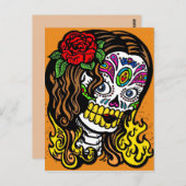 jour de la femme de la carte postale morte (Devant / Derrière)