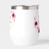 jour de la mère rouge or fleuri coeur géométrique (Gauche)