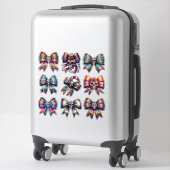 Jour de la mort Coquette Custom-Cut Vinyl Sticker (Sur valise)
