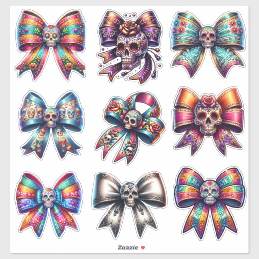 Jour de la mort Coquette Custom-Cut Vinyl Sticker (Feuille)