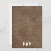 Jour de la mort crâne Couple invitation mariage (Dos)