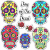 Jour de la mort crâne de sucre Gros Stickers (Devant)