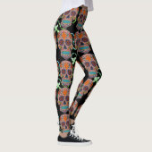 Jour de la mort crâne de sucre Rosaire Leggings (Droite)