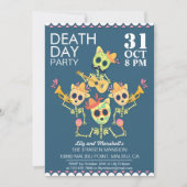 Jour de la Mort Halloween Fête Invitation (Devant)