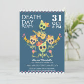 Jour de la Mort Halloween Fête Invitation (Debout devant)