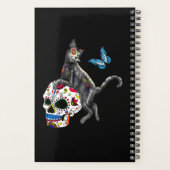 Jour De La Morte Chat Crâne Sucre Et Papillon (Dos)