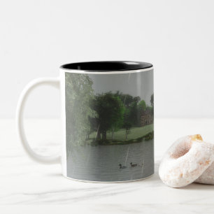 Jour de la pluie au lac Mug