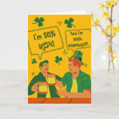 Jour de la Saint Patrick amusant pour la carte d'a (Fleur jaune)