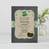 Jour de la Saint Patrick Anniversaire Invitation S (Debout devant)