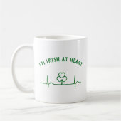 Jour de la Saint Patrick Beer Mug | Texte Shamrock (Gauche)