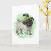 Jour de la Saint Patrick carte Carlin chien Leprec (Fleur jaune)