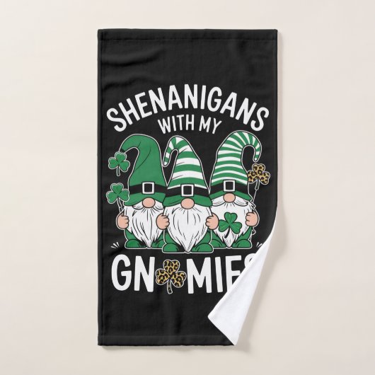 Jour de la Saint-Patrick Chanceux Trèfle Gnomes Lé (Serviette à main)