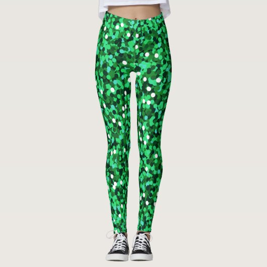 Jour de la Saint Patrick / leggings de la glitteri (Devant)