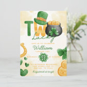 Jour de la Saint Patrick Lucky DEUX 2e Invitation (Debout devant)