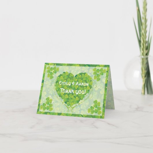Jour de la Saint-Patrick Mariage irlandais Merci (Devant)