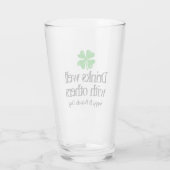 Jour de la Saint Patrick personnalisé verre à bièr (Dos)