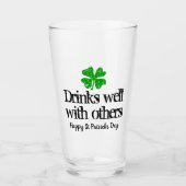 Jour de la Saint Patrick personnalisé verre à bièr (Devant)