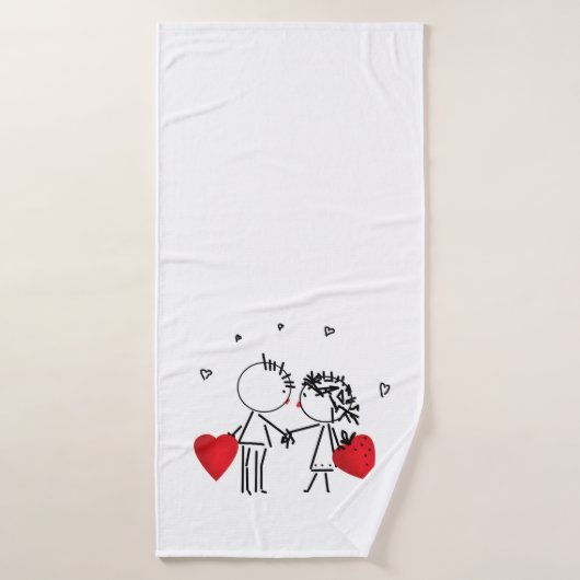 Jour de la Saint Valentin (Serviette de bain)