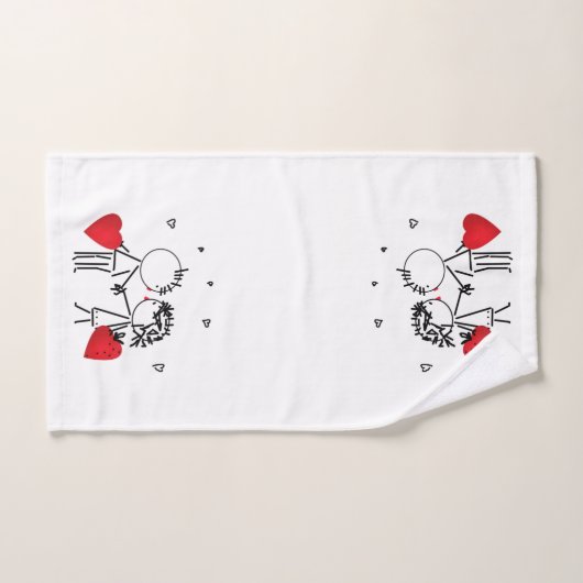 Jour de la Saint Valentin (Serviette à main)