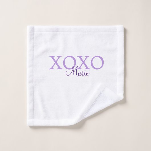 Jour de la Saint Valentin Xoxo ajouter nom pastel (Gant de toilette)
