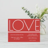 Jour de l'amour Valentines | Invitation (Debout devant)