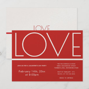 Jour de l'amour Valentines Invitation