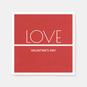 Jour de l'amour Valentines   Serviette en Papier