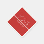 Jour de l'amour Valentines | Serviette en Papier (Coin)