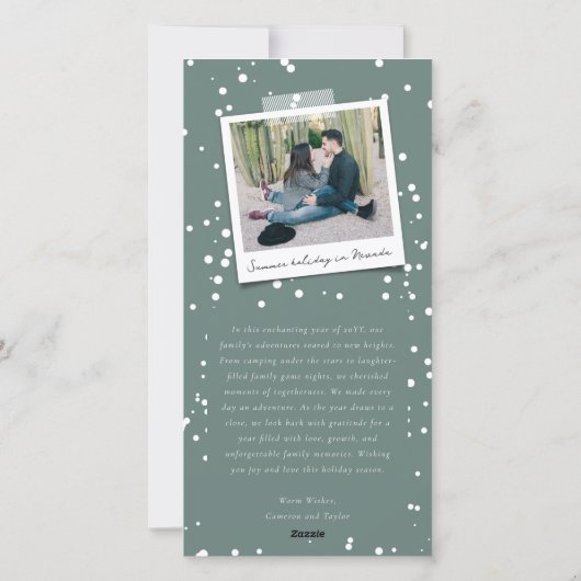 Jour de l'année Cheval Script moderne Carte photo (Dos)