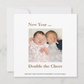 Jour de l'année Double la Cheer Twins Faire-part o (Devant)