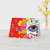 Jour de l'art mort Carte de voeux (Fleur jaune)