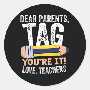 Jour de l'école Chers parents Étiquette Vous êtes