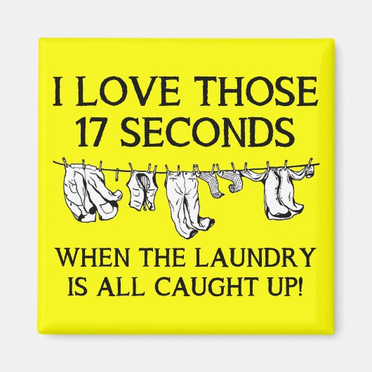 Jour de Lessive Aimant Rigolo pour Frigo (Devant)