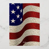 Jour de l'Indépendance 4° Invitation du drapeau am (Verso)