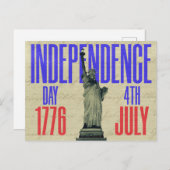 jour de l'indépendance 4 juillet Carte postale (Devant / Derrière)