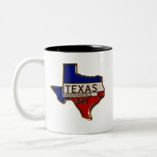 Jour de l'indépendance du Texas - Mug à deux tons