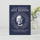 Jour de l'investiture 2021 Président Biden Carte d (Debout devant)