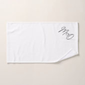 Jour de mariage M+O (Serviette à main)