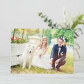 Jour de mariage moderne Merci photo (Debout devant)