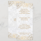 Jour de Mariage Points Dorés Tendance - Menu (Devant / Derrière)