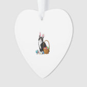 Jour de Pâques Chat Lapin Oreilles Oeufs Graphique (devant)