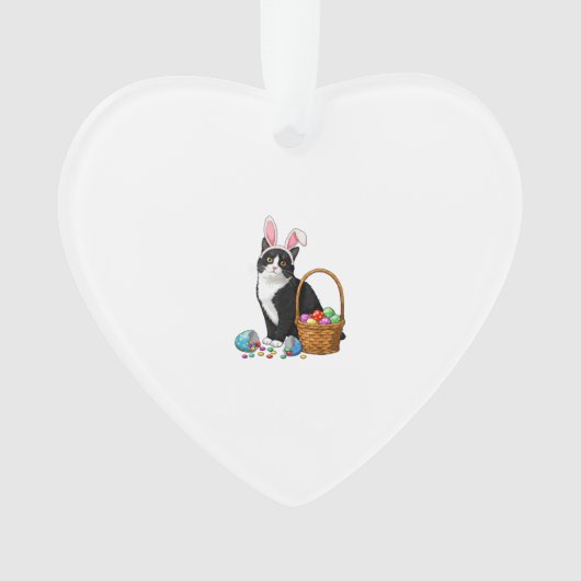 Jour de Pâques Chat Lapin Oreilles Oeufs Graphique (devant)