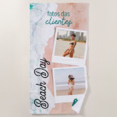 Jour de plage Inonde Clientes Serviette de plage (Devant)