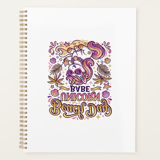 Jour de plage licorne bébé licorne stylée Zazzle D (Devant)
