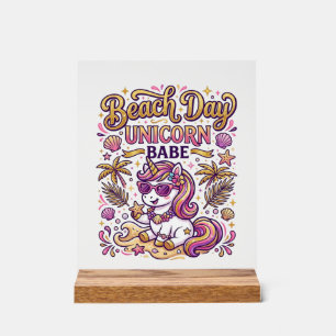 Jour de plage licorne bébé licorne stylée Zazzle D