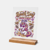 Jour de plage licorne bébé licorne stylée Zazzle D (Angle)