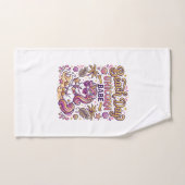 Jour de plage licorne bébé licorne stylée Zazzle D (Serviette à main)